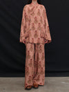 Mutedance 25 Spring/Summer Silk Linen Loose Trousers Series MD-MD25SS79-ROSE MD25SS77